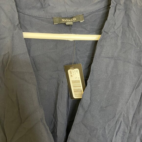 NWT RW&Co Wrap Style Blouse - Picture 2 of 2